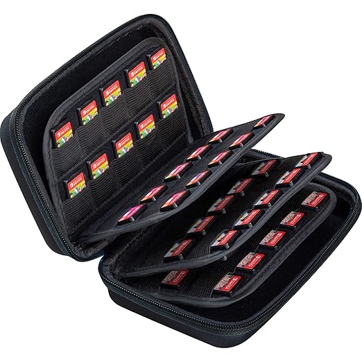 ButterFox 80 Switch Game Case for Nintendo Switch/Swith2, Switch Game Card Storage Holder or SD Memory Card Case (80 Black)