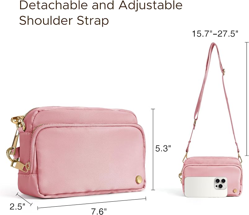 Joryin Anti Theft Crossbody Bag for Women, Slash-resistant RFID Blocking Travel Purses, Small Shoulder Bag Handbag, Nylon
