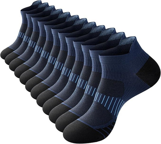 Ankle Compression Socks for Men and Women 6 Pairs, Low Cut Breathable Seamless short Running Socks with Arch Support