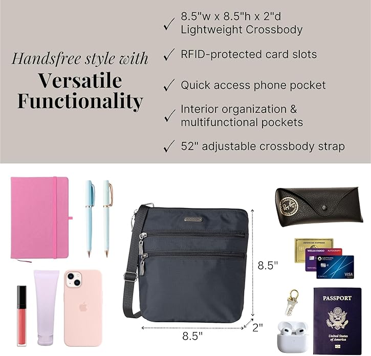 Baggallini Women's Essential Crossbody Bags
