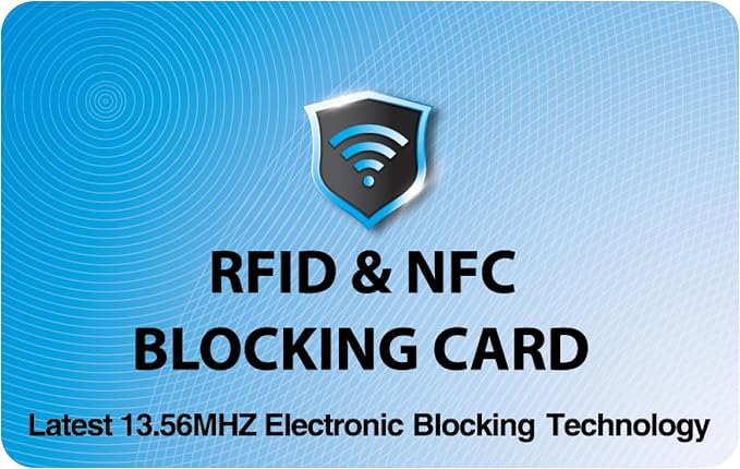 SaiTech IT 2 Pack RFID Blocking Cards Protect Your Entire Wallet, Purse, and Cards from NFC Contactless Theft Wallet for Men & Women - Sky Blue