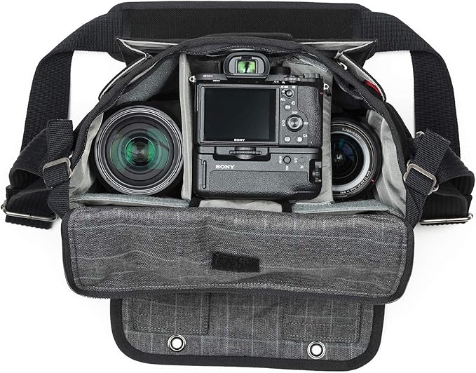 Think Tank Retrospective 10 V2.0 Canvas Shoulder Bag for Mirrorless or Standard DSLR Cameras and Photo Accessories - Black - Large