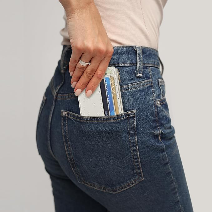 Sodsay Card Case Slim Front Pocket Wallet for Women Credit Card Holder with Keychain | Slim, Credit Card Holder, Front Pocket, with Keychain | Slim