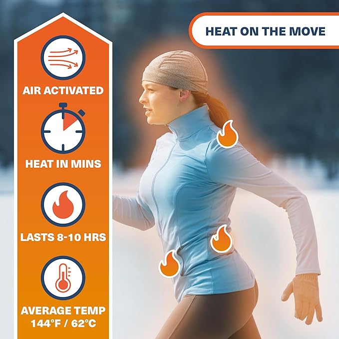 Bramble - Adhesive Body Warmers (40 Pack) - Ultra-Thin Stick-On Patches for Targeted Warmth - Air-Activated & Odour-Free - Up to 10 Hours of Heat