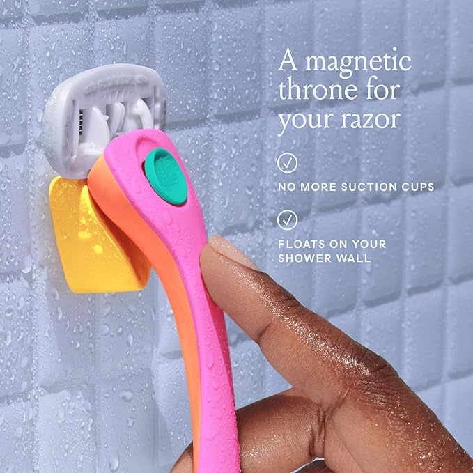 Billie Razors for Women Shave Kit – Women’s Razor + 4 x 5-Blade Razor Refills + Magnetic Holder – Malibu,(Pack of 12)