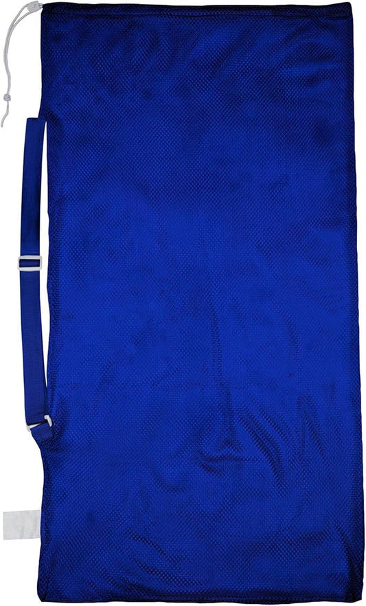 Champion Sports Mesh Equipment Bag – Heavy-Duty Nylon Drawstring Bag with Lock & ID Tag, Breathable Storage Sack for Balls, Swim Gear, Laundry & Toys, Multiple Sizes & Colors
