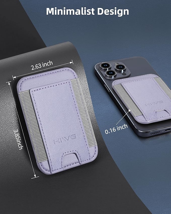 HiWe for MagSafe Wallet: 7-Card Holder, RFID Blocking, Strong Magnet for iPhone 12-17 Series, Slim, 1 Slot