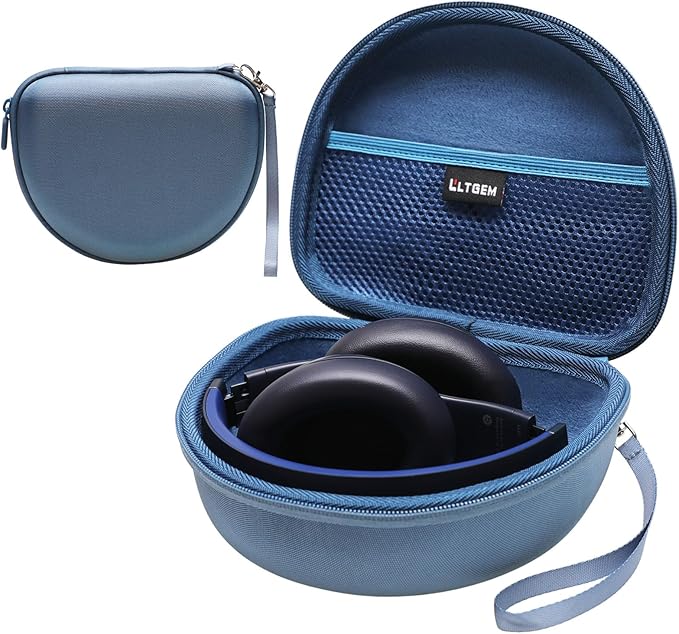 Headphone Case Compatible with Beats Studio Pro/Solo 4 / Studio 3 / Solo 3 / Picun B8 / BERIBES/JLab JBuds Lux ANC Wireless Bluetooth Noise Cancelling Headphones, Blue(Case Only)