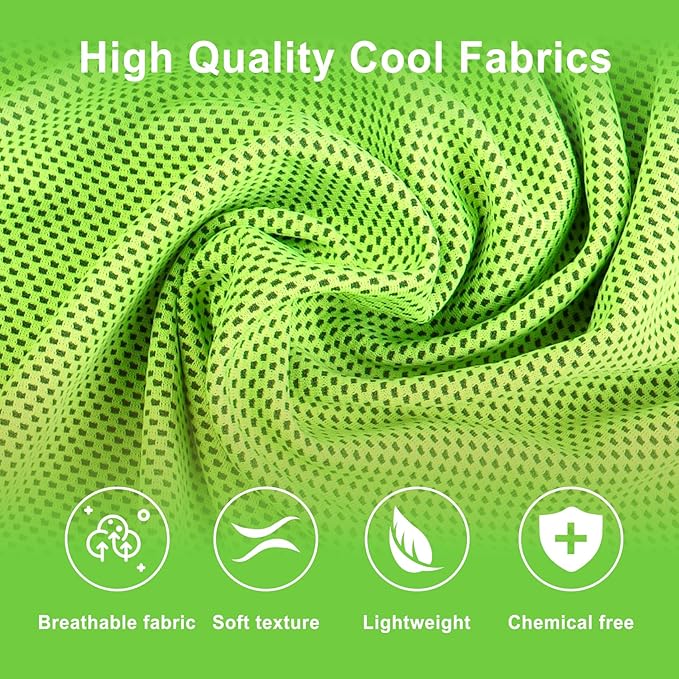 Pallesen Cooling Towel, Cooling Towels for Neck and Face, Cooling Towels for Hot Weather, Sports Cooling Towels, Cooling Towels for Yoga, Running & Gym,Random Color (10)