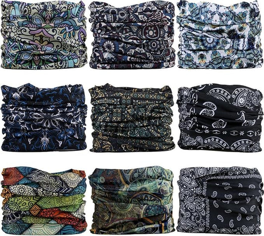 VANCROWN Headband Neck Gaiter Head Wrap Headwear Face Mask Magic Scarf Bandana for Men and Women