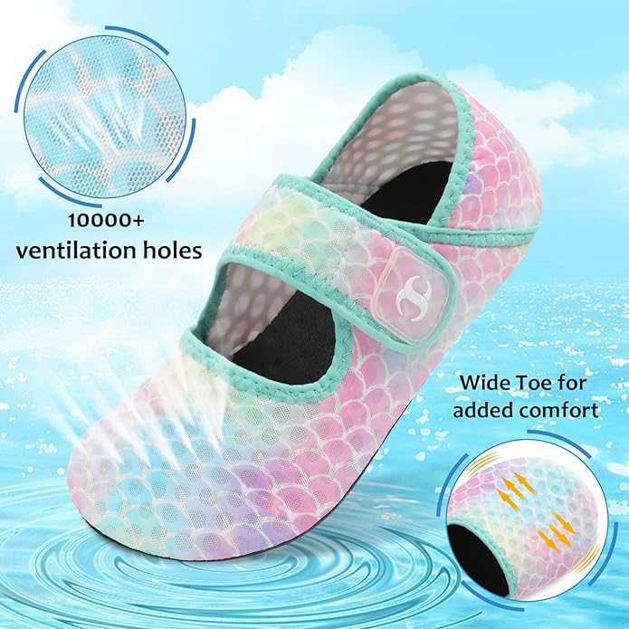 Water Shoes for Women Men Barefoot Beach Swim Aqua Socks Summer Wide Slides Sandals Quick Dry Pool River Sea Sock Shoes