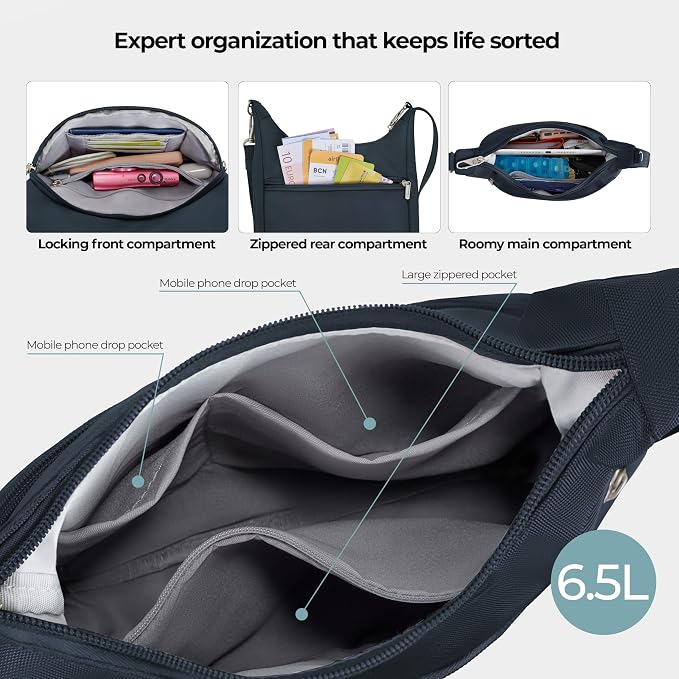 Travelon Anti-Theft Classic Essential Messenger Bag