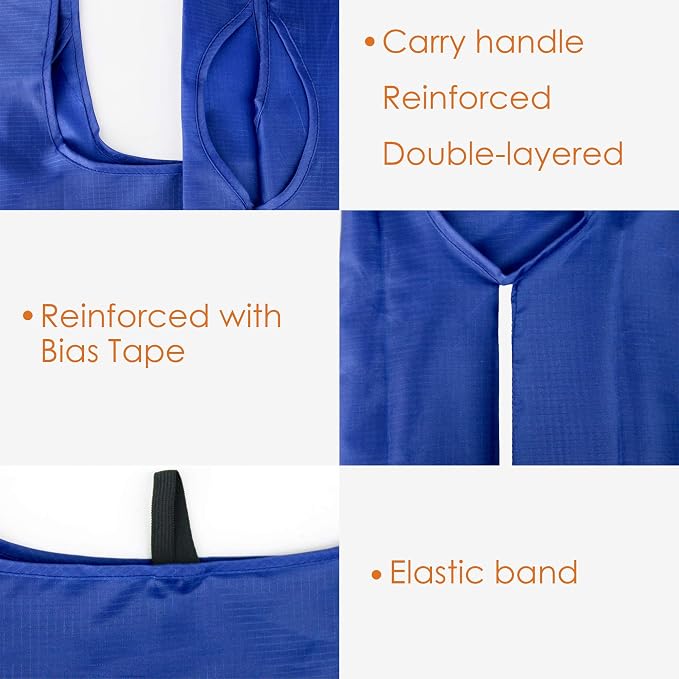 BeeGreen Marrs Reusable Grocery Bags Wholesale Green Reusable Kitchen Bags Bulk Foldable-Machine Washable with Zipper Storage Pouch 50 Packs