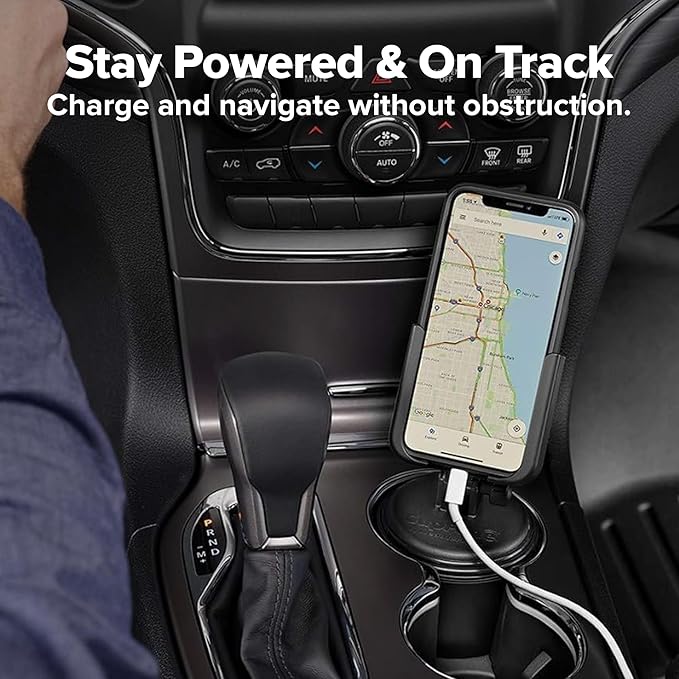 WeatherTech CupFone with Solid Billet Aluminum Knobs - Rose Gold, Adjustable Phone Holder for Smartphones, 360 Rotatable Base, Easy Charging Access