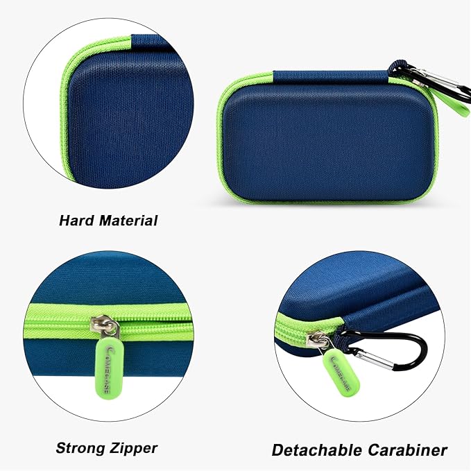COMECASE Dual SSD Case for SanDisk Extreme Portable SSD & Extreme Pro, Hard Drive Storage Bag Fits 1TB 2TB 4TB 8TB External Solid State Drive, with 12 SD Card Slots, for Travel - Monterey(Box Only)