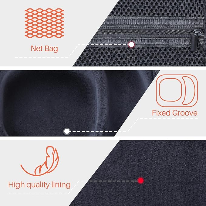 Lebakort Storage Case Compatible with Walkers Razor Slim/Howard Leight Honeywell Impact Sport/PROHEAR 066 030 Electronic Shooting Earmuffs Hearing Protection Muffs