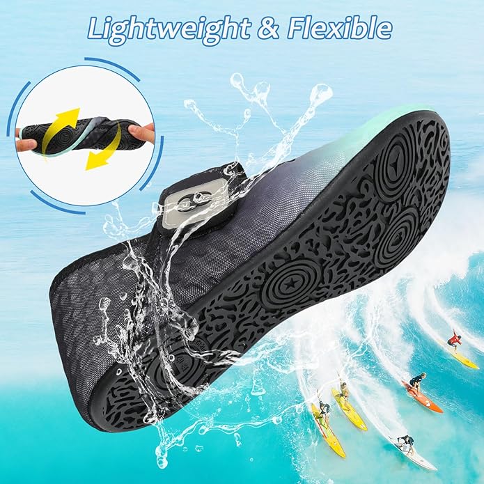 Water Shoes for Women Men Barefoot Beach Swim Aqua Socks Summer Wide Slides Sandals Quick Dry Pool River Sea Sock Shoes
