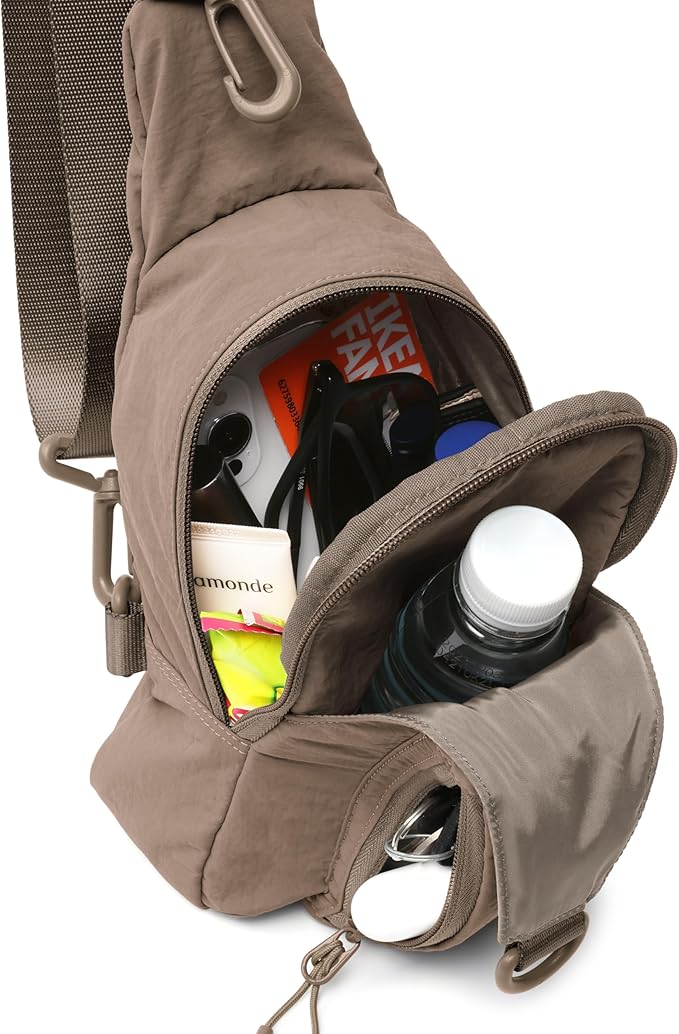 ODODOS Sling Bag with Adjustable Straps Crossbody Chest Bag Lightweight Backpack for Casual Traveling Hiking