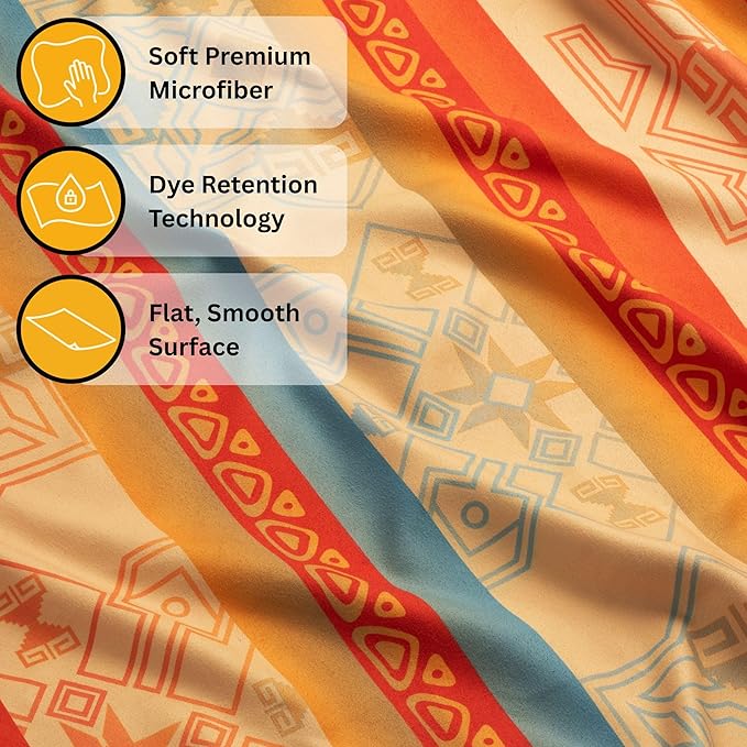 Travel Towel – Packable, Lightweight, Quick-Dry, Fade Resistant, Sand-Repellent – Soft Microfiber Towel for Travel, Backpacking, Beach, Pool, Outdoors – Double-Sided Print – 60” x 30”