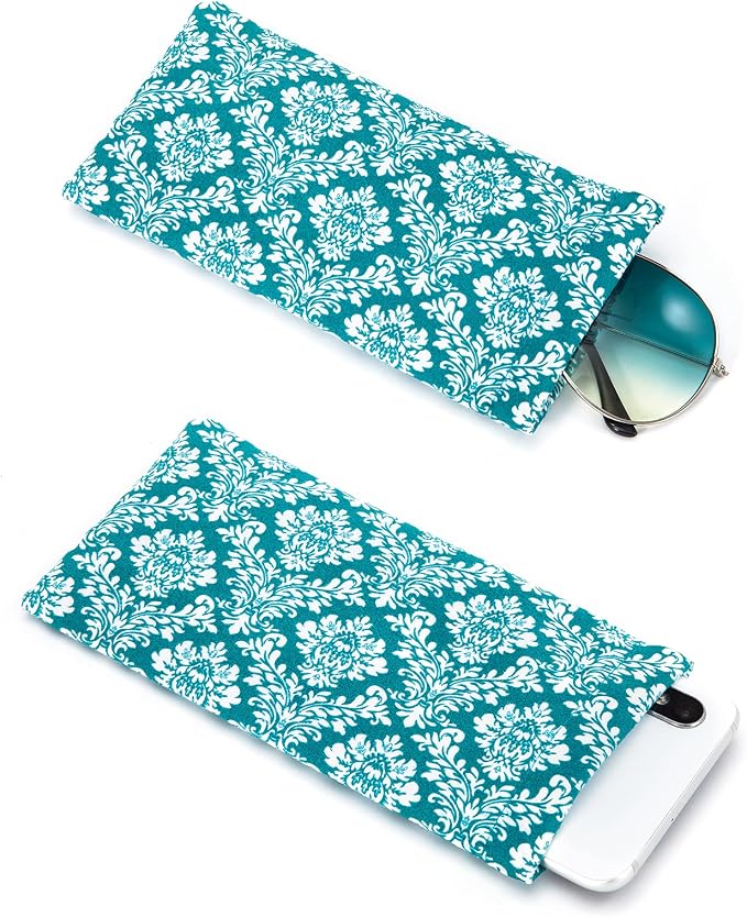 TRIUMPH VISION Squeeze Leather Sunglasses Pouch - 3 Pack Glasses Case Soft Eyeglass Sleeve Pouch Holder