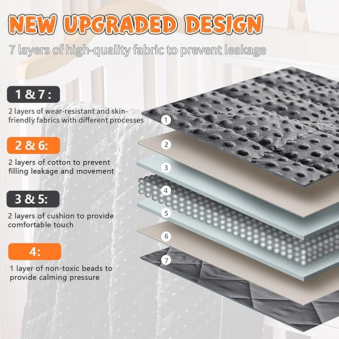 Grey Weighted Blanket Kids 7lbs, 40"x60", Breathable Cooling Minky Heavy Throw Blanket for 60-90lbs, Soft Winter Thick Big Blankets Weighted Comforter Gifts for Sleeping