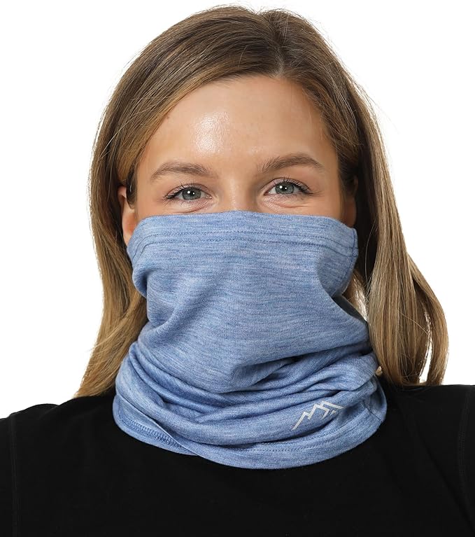 Merino.tech Merino Wool Ski Neck Gaiter - Face Mask Neck Warmer for Men & Women