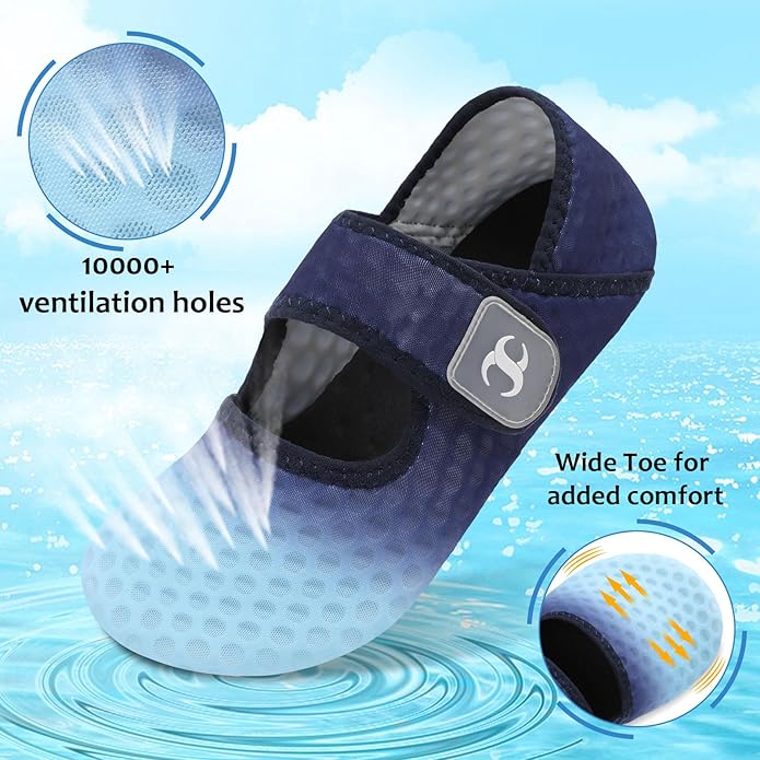 Water Shoes for Women Men Barefoot Beach Swim Aqua Socks Summer Wide Slides Sandals Quick Dry Pool River Sea Sock Shoes