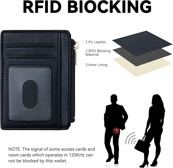 Tipmile Business Credit Card Holder for Men, Slim RFID Blocking Wallet, Small Minimalist Pocket Wallet, Mens Gift, Vintage Black