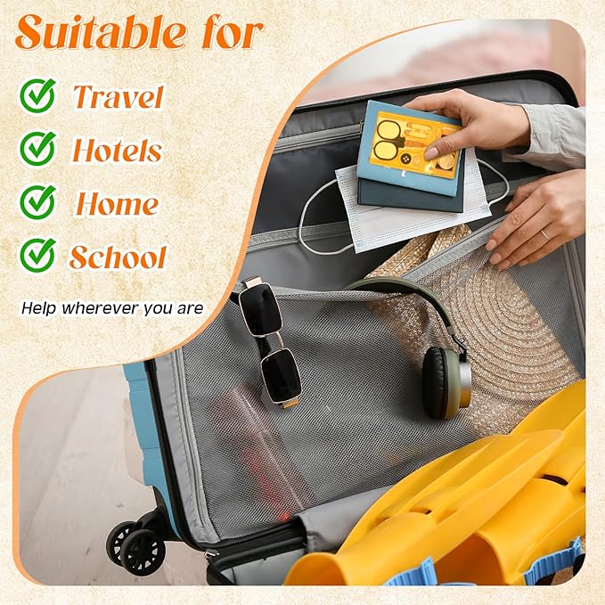 Knitgrip 25 Boxes Mini Travel Sewing Kit Quick Fix Sewing Kits Bulk Basic Portable Pre Threaded Needle Emergency Repair Tool for Adults DIY Handcraft Gifts Beginner Traveler Home Hotel (Orange)