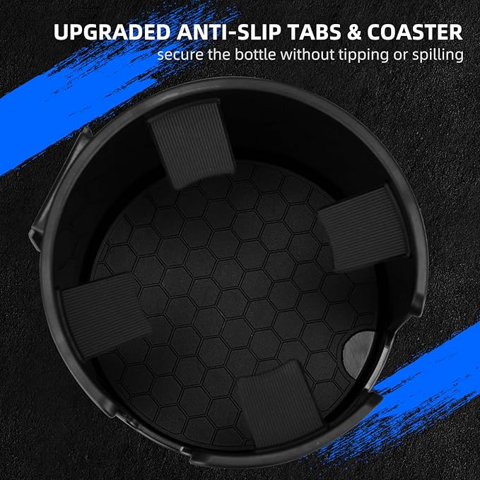 DYLEN Car Cup Holder Expander with Adjustable Base, Fits 16–46oz Bottles | Expandable base fits 2.5"–3.8" cup holders; secures Yeti, Owala 16–46oz bottles; 99% phones; anti‑slip tabs prevent spills.