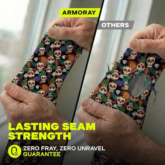 ARMORAY Arm Sleeves for Men and Women - UV Sun Protection Cooling Compression - Tattoo Cover Up Sleeve for Daily Wear & Work