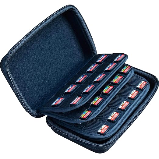 ButterFox 80 Switch Game Case for Nintendo Switch/Swith2, Switch Game Card Storage Holder or SD Memory Card Case (80 Black)