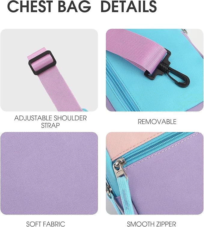 Birthday Gifts for 8 9 10 11 12 Year Old Teens Girls Kids, Fanny Pack Crossbody Bag Sling Belt Bags Purse, Dorm Travel Essentials for Girls Fashion, Preppy Tween Teen Girl Gift Trendy Stuff
