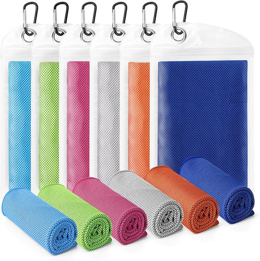 Cooling Towels for Neck and Face, 40x12’’ Soft Breathable Sweat Towels, Microfiber Sport Towel for Yoga, Gym, Workout, Running, Golf, Travel, Cooling Neck Wrap for Hot Weather