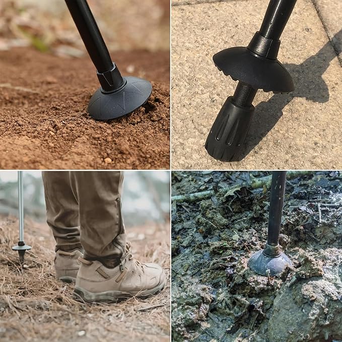 Trekking Pole Tips Set - Walking Sticks Replacement Tip Protectors - Snow & Mud Baskets