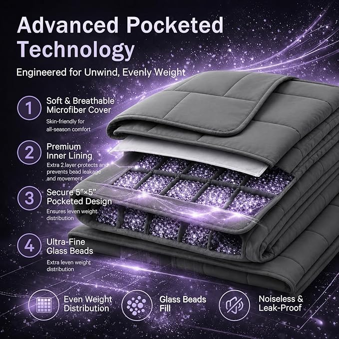 Weighted Blanket for Adults 20lbs, 88"x104", King Size Cooling Heavy Throw Blanket for 180-220lbs, Microfiber Soft Thick Big Blankets Weighted Comforter Breathable Gifts for Sleeping, Grey