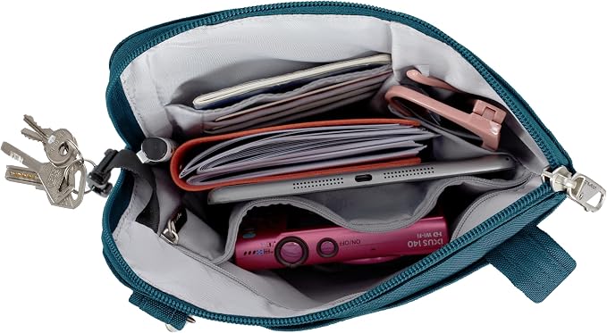 Travelon Anti-theft Classic Slim Double Zip Crossbody