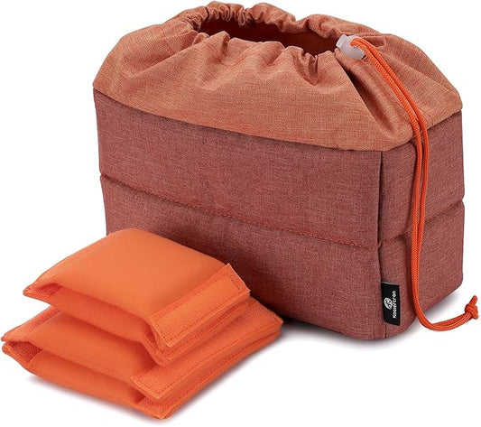 Koolertron Waterproof DSLR Camera Bag with Removable Insert, Adjustable Compartments, Fits in Camera Bags - Protective Case for DSLR/SLR Cameras & Accessories