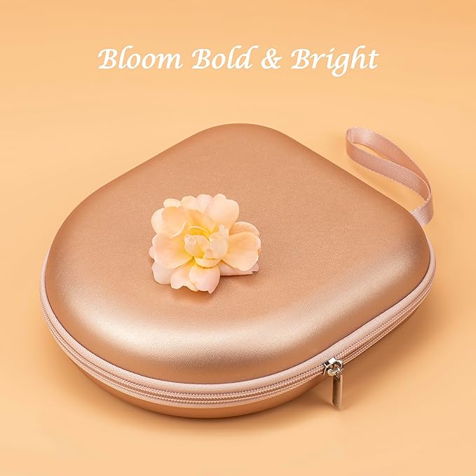Ginsco Universal Headphone Case Compatible with JBL Tune 510BT 720BT, Sony WH-CH 720N/WH-CH520, with Bose/Sony/JBL/Soundcore Life Q20i Q30/BERIBES/TOZO/KVIDIO Waterproof Travel Carrying Case Rose Gold