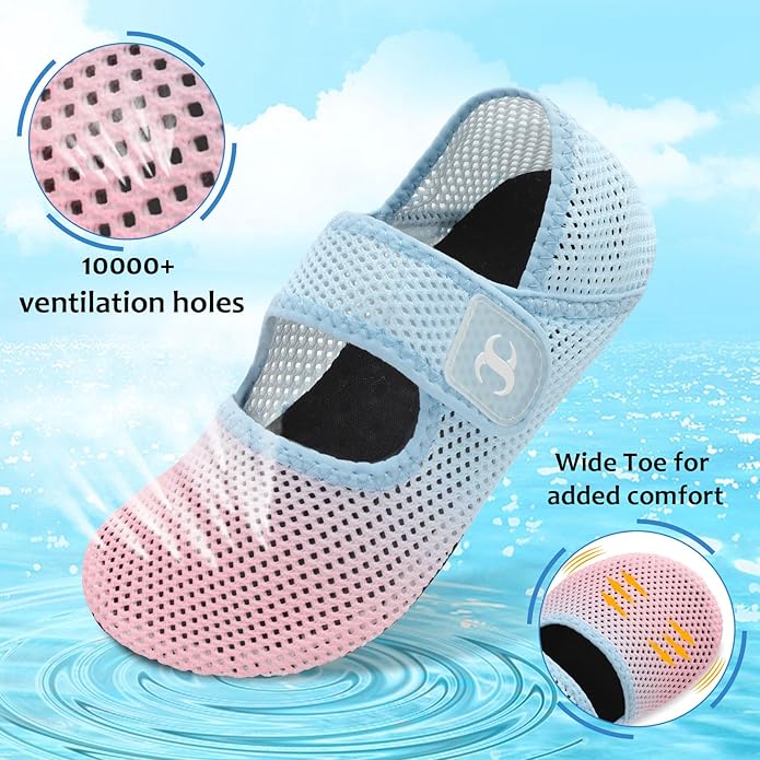 Water Shoes for Women Men Barefoot Beach Swim Aqua Socks Summer Wide Slides Sandals Quick Dry Pool River Sea Sock Shoes