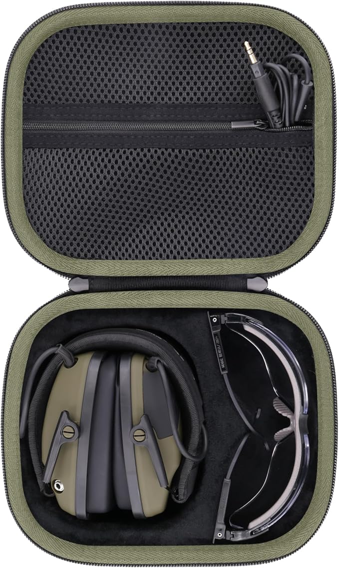 Storage Case Compatible with Walkers Razor Slim/Howard Leight Honeywell Impact Sport Electronic Ear Protection Muffs