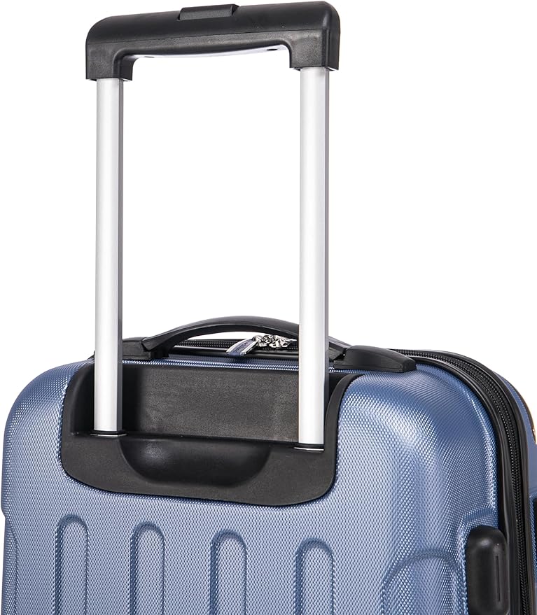Rockland London Hardside 2 Piece Spinner Wheel Luggage Set, Carry-On 20" and Tote 14", Blue