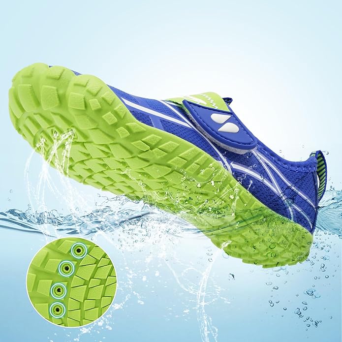 Stelle Kids Water Shoes Wide Toe Box Barefoot Quick Dry Non-Slip Aqua Shoes for Boys Girls Toddler Beach Swim Pool