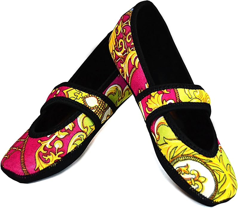 Nufoot Betsy Lou Women's Slippers, Foldable, Flexible Flats, Slipper Socks, Travel Slippers, Exercise Shoe, Dance Shoe, Yoga Socks, House Shoes, Indoor Shoes