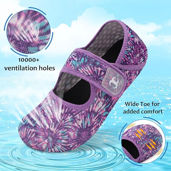 Water Shoes for Women Men Barefoot Beach Swim Aqua Socks Summer Wide Slides Sandals Quick Dry Pool River Sea Sock Shoes