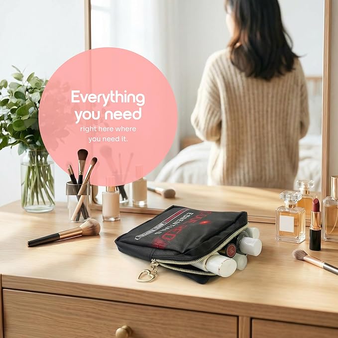 Period Bag – Compact Discreet Tampons & Pad Pouch with Waterproof Lining, Cute & Stylish Period Pouches
