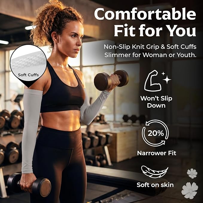 SportsTrail Cooling Arm Sleeves for Men & Women – Breathable, UV Sun Protection, Sports Arm Sleeves for Women, Men & Youth