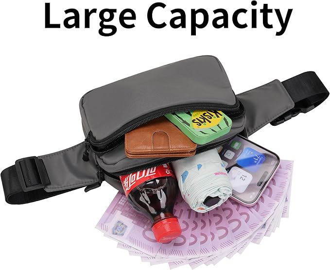 Fanny Pack Nylon Mini Belt Bag Everywhere Belt Bag for Women Water Repellent Waist Packs Crossbody Bags with Adjustable Strap