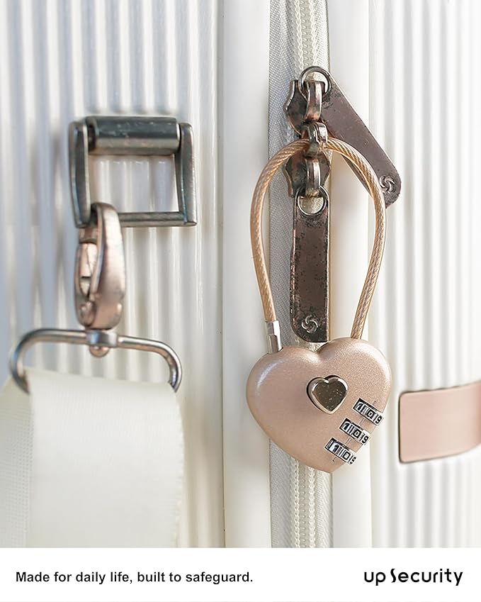 Combination Lock for Locker, Small Cable Lock with Code, 3 Digit Padlock Combination, for Luggage, Gym Locker, Suitcase, Backpack Zipper, Cabinet, Toolbox, Outdoor Fence Gate, Travel Safe