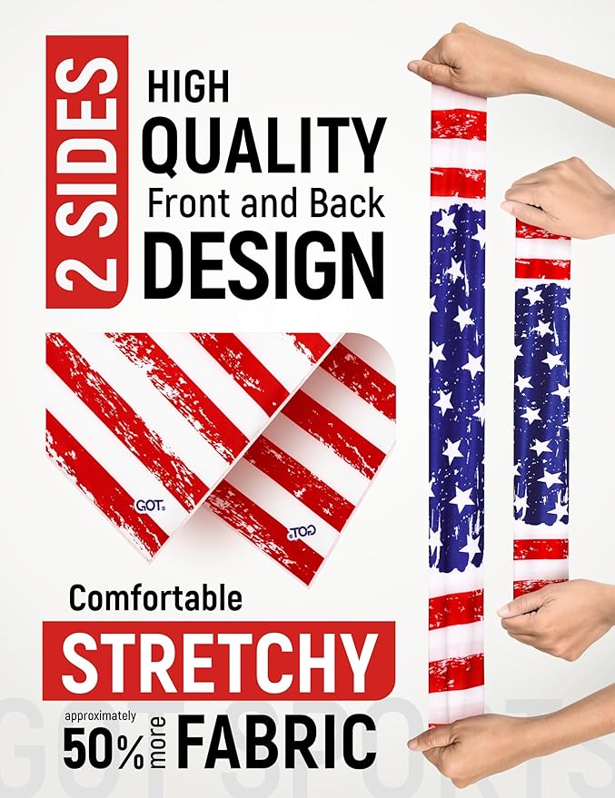 GOT Sports UPF 50+ Cooling Bandana for Men & Women - Thermoregulation, Moisture-Wicking, Sun Protection Bandana Neck Wraps